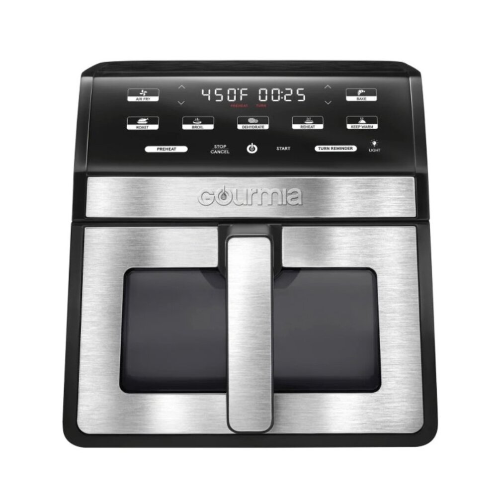Gourmia 8 qt Digital Air Fryer, Black - Window, Lightweight